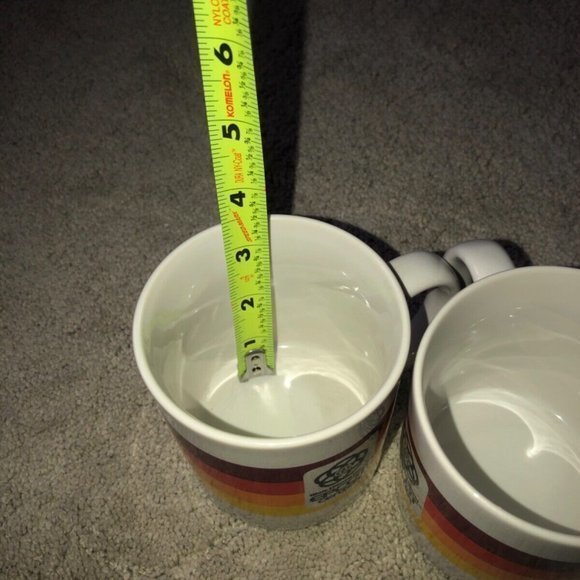 Vintage Walt Disney World Epcot Center Striped Coffee Mug Set (2) - Picture 6 of 13